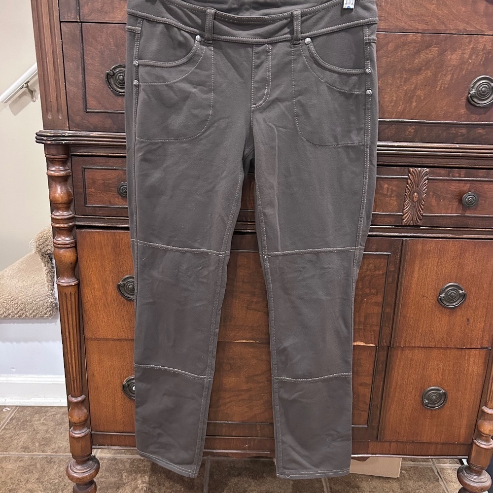 Athleta Stretch Pants Brown/Gray Women's Size M